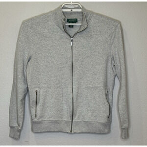Lauren Ralph Lauren Sweatshirt Jacket Full Zip Womens Size Large Gray Pockets